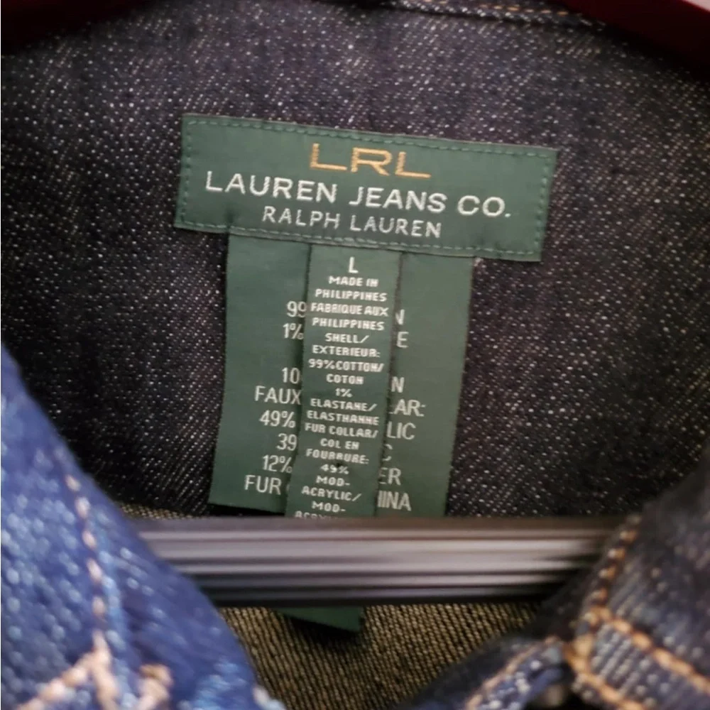 Lauren Ralph Lauren Trucker Jean Jacket Size L Lauren Jeans Co. Denim - Picture 3 of 9